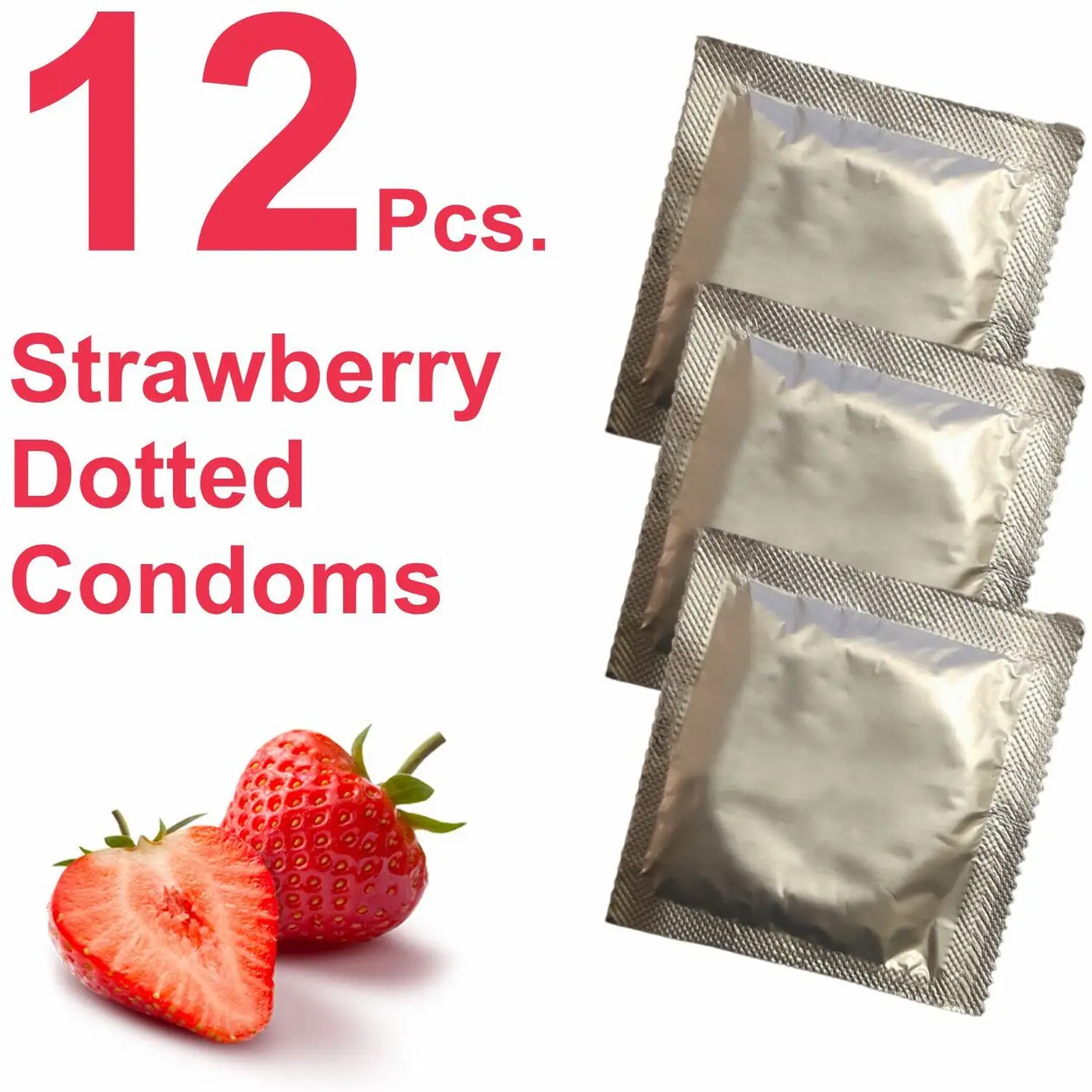 VIGA CONDOMS STRAWBERRY DOTTED 12PCS - Image 4
