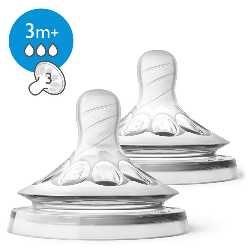 AVENT NATURAL RESPONSE TEAT 3M+ 2PCS - Image 2