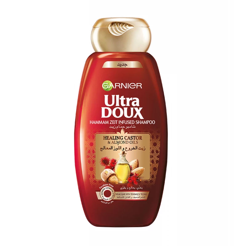 GARNIER ULTRA DOUX CASTOR & ALMOND OIL SHAMPOO 400ML