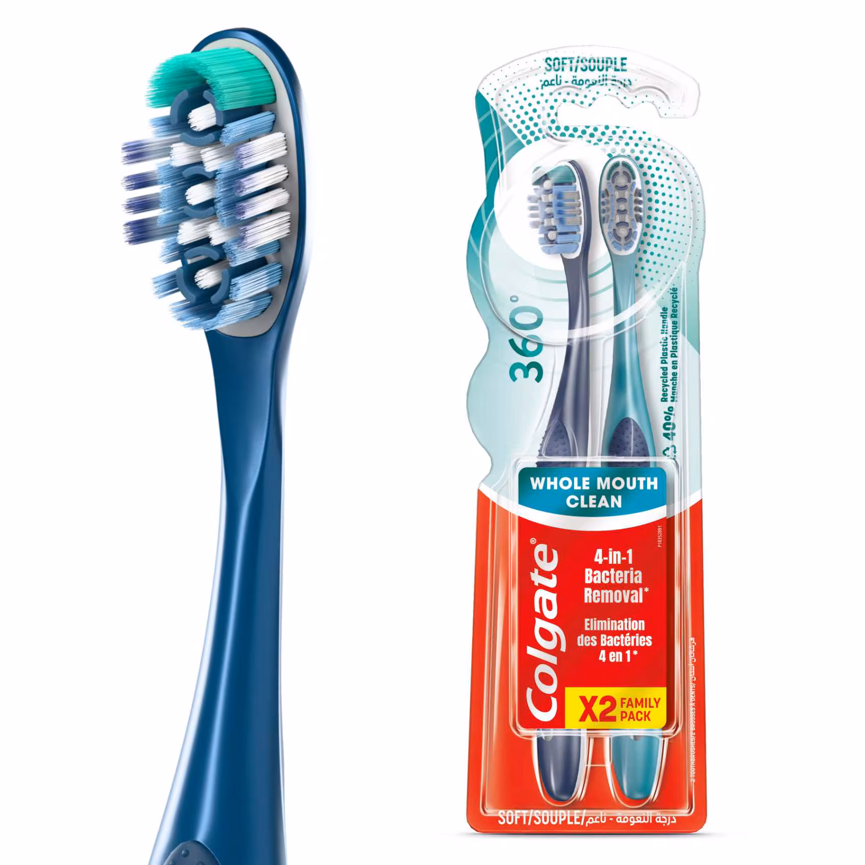 COLGATE SOFT T.B WHOLE MOUTH CLEAN 2PCS - Image 2
