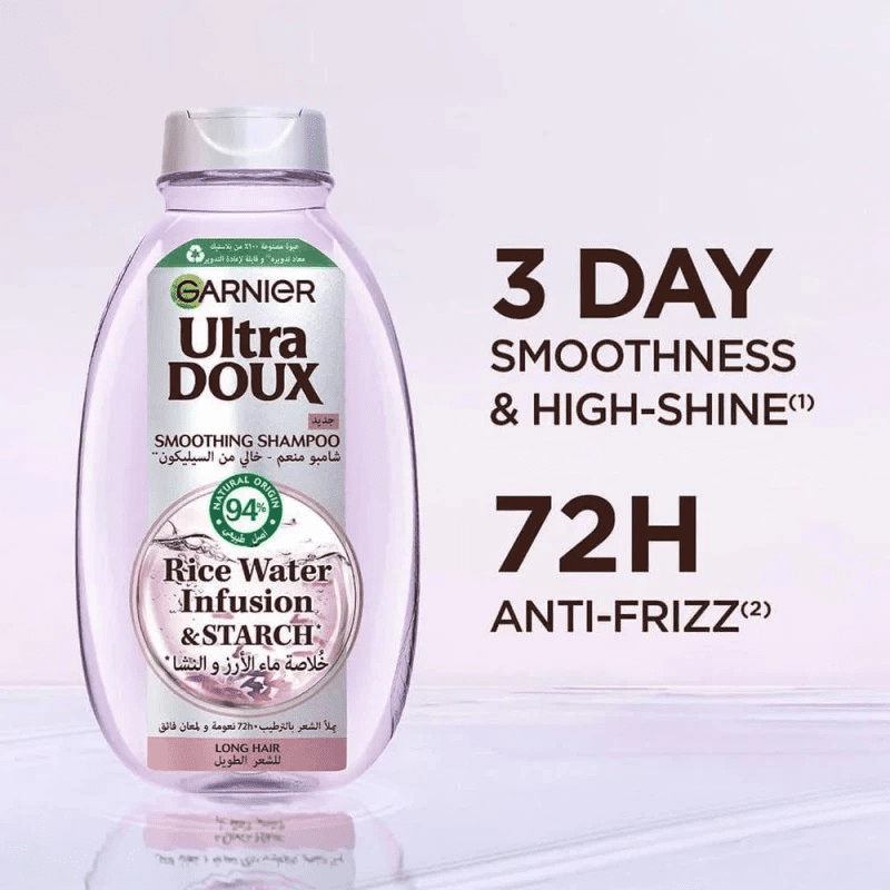 GARNIER ULTRA DOUX SMOOTHING SHAMPOO 400ML - Image 2