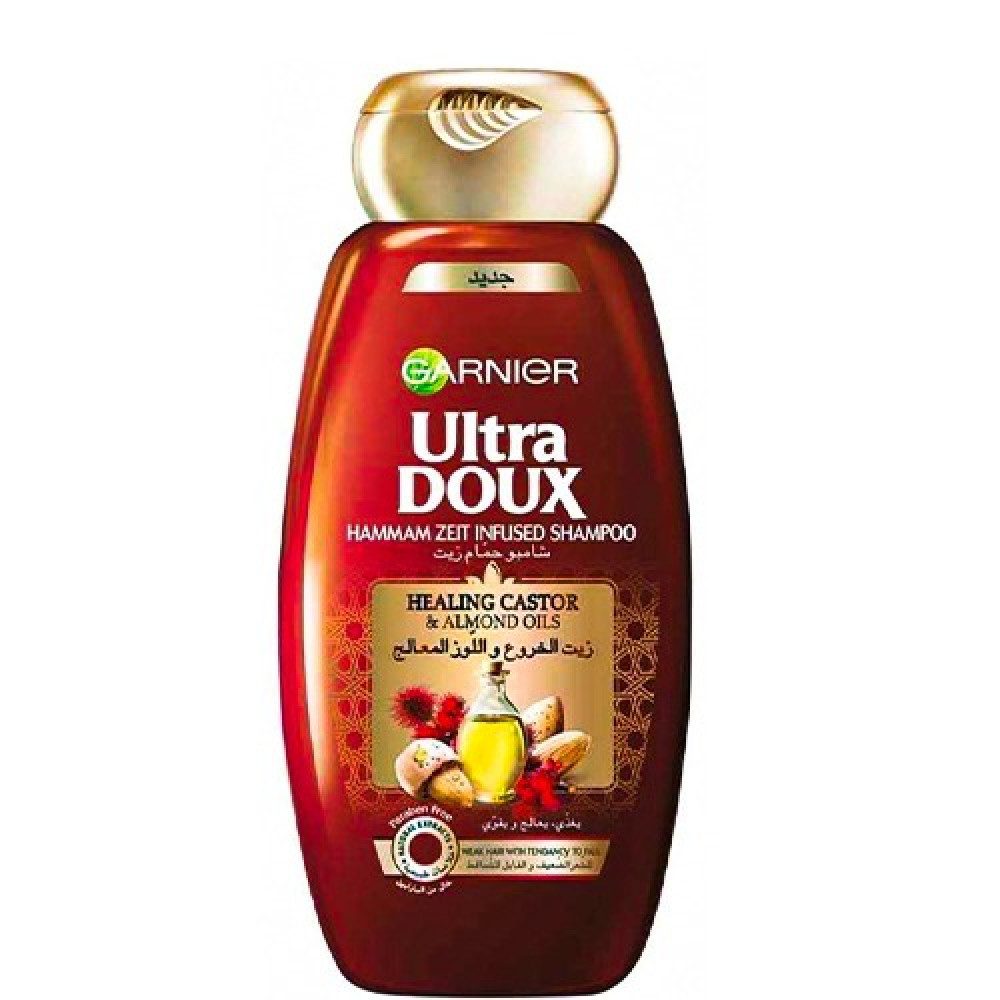 GARNIER ULTRA DOUX CASTOR & ALMOND OIL SHAMPOO 600ML
