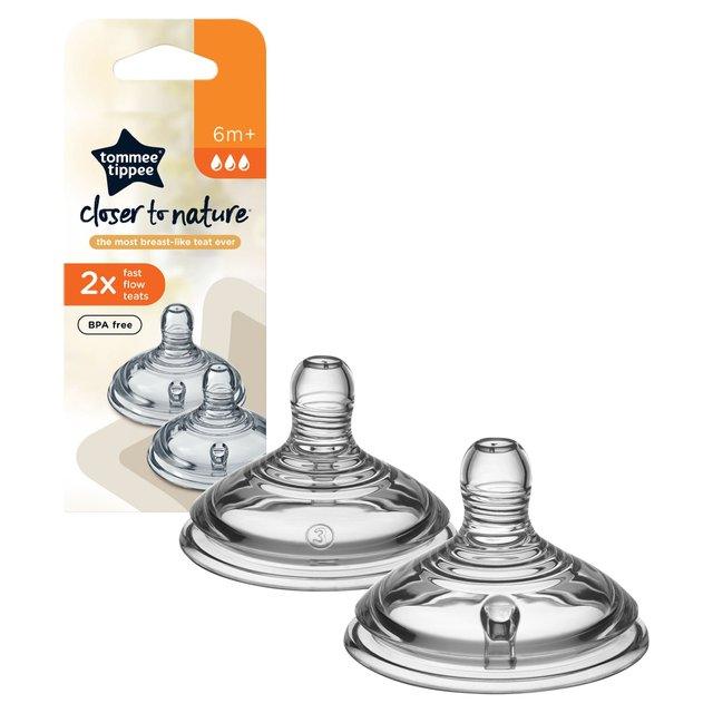 TOMMEE TIPPEE FAST FLOW TEAT 6M+ 2PCS - Image 2