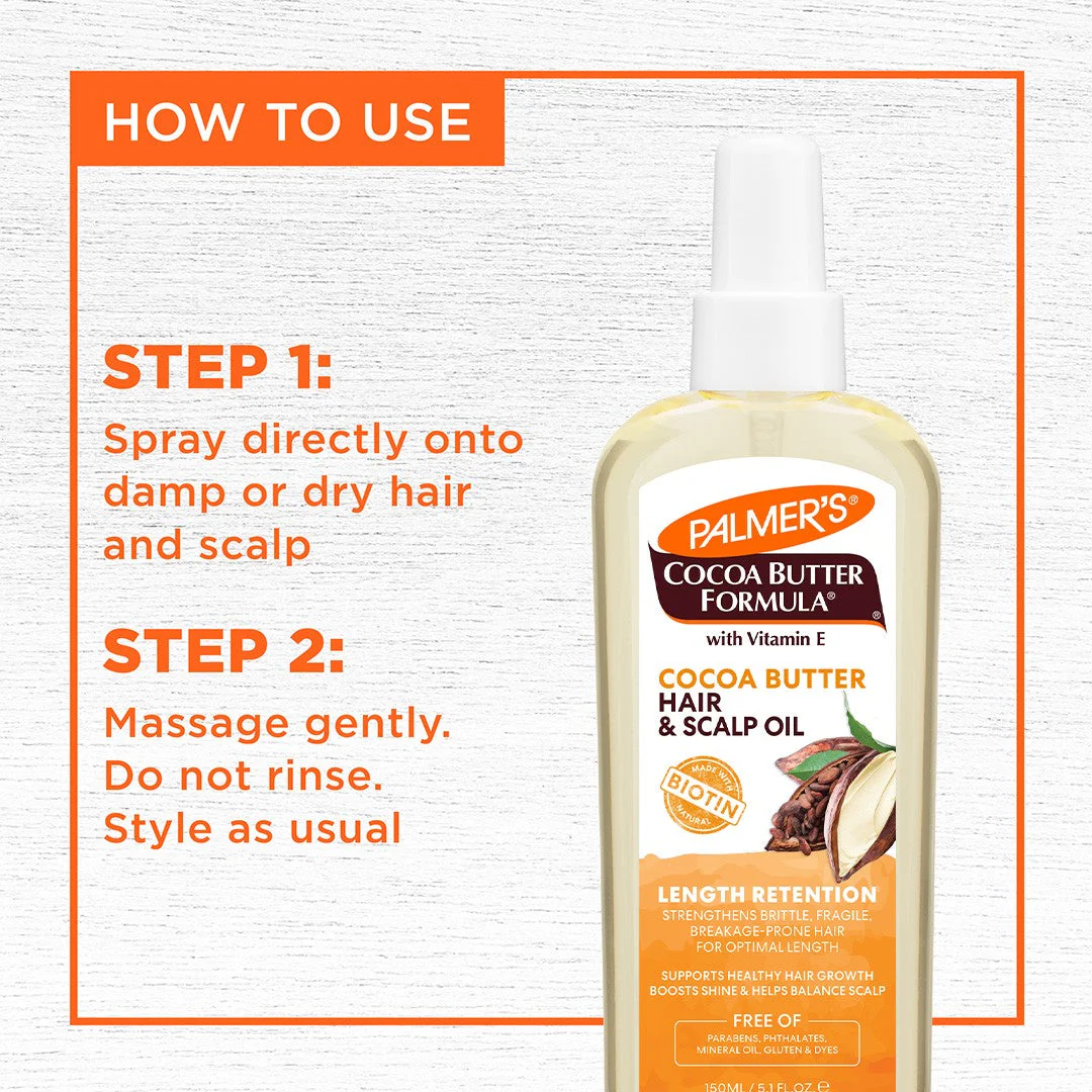 PALMER-S COCOA BUTTER HAIR & SCALP OIL SPRAY 150ML - Image 4