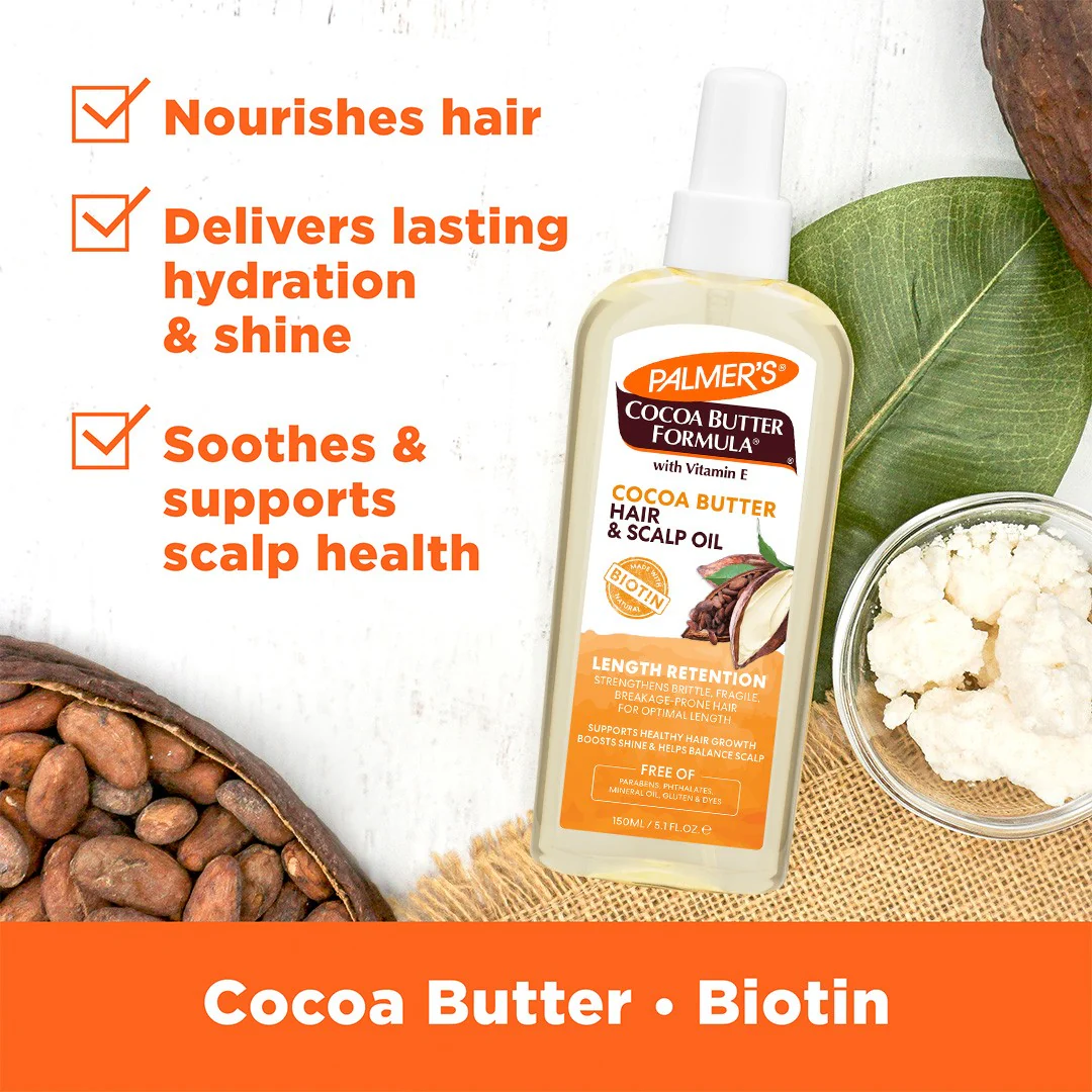 PALMER-S COCOA BUTTER HAIR & SCALP OIL SPRAY 150ML - Image 3