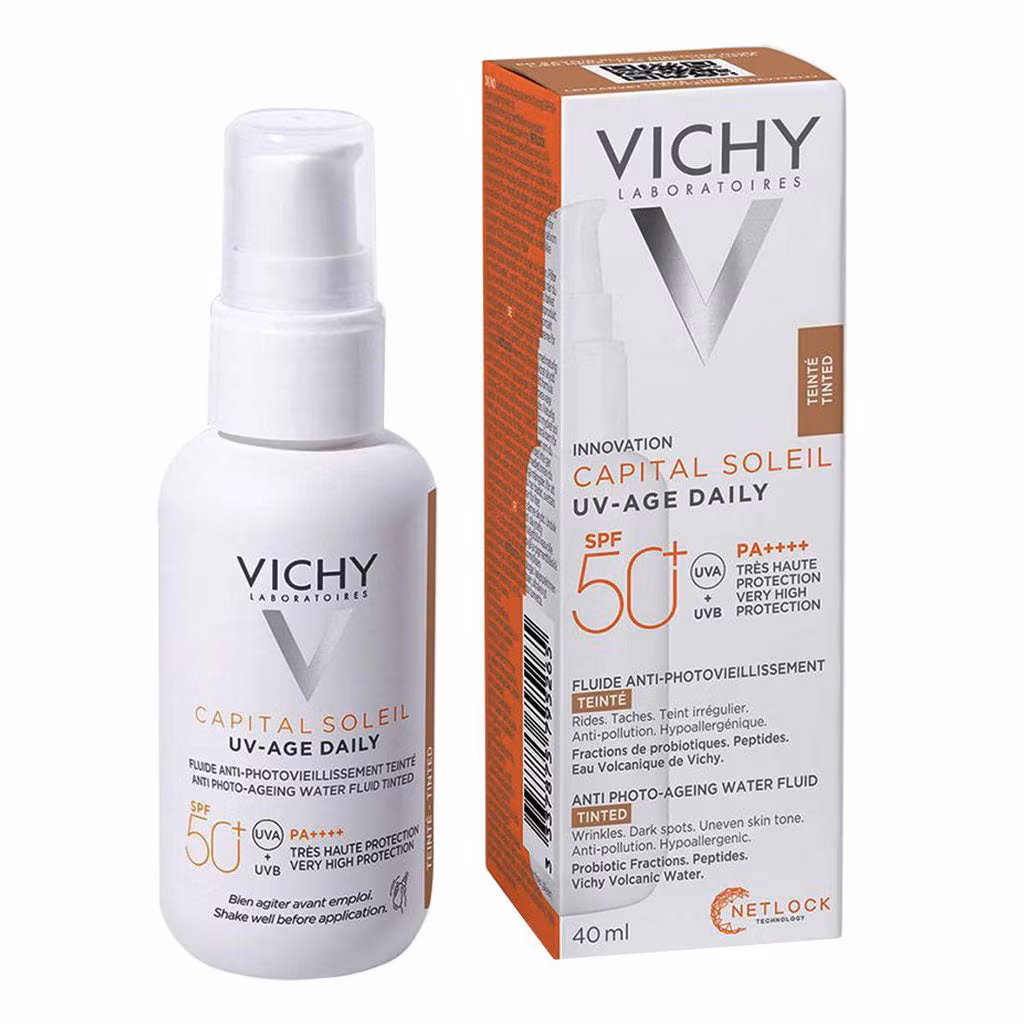 VICHY SUNSCREEN CAPITAL SOLEIL AGE FLUID TINTED SPF50+ 40ML