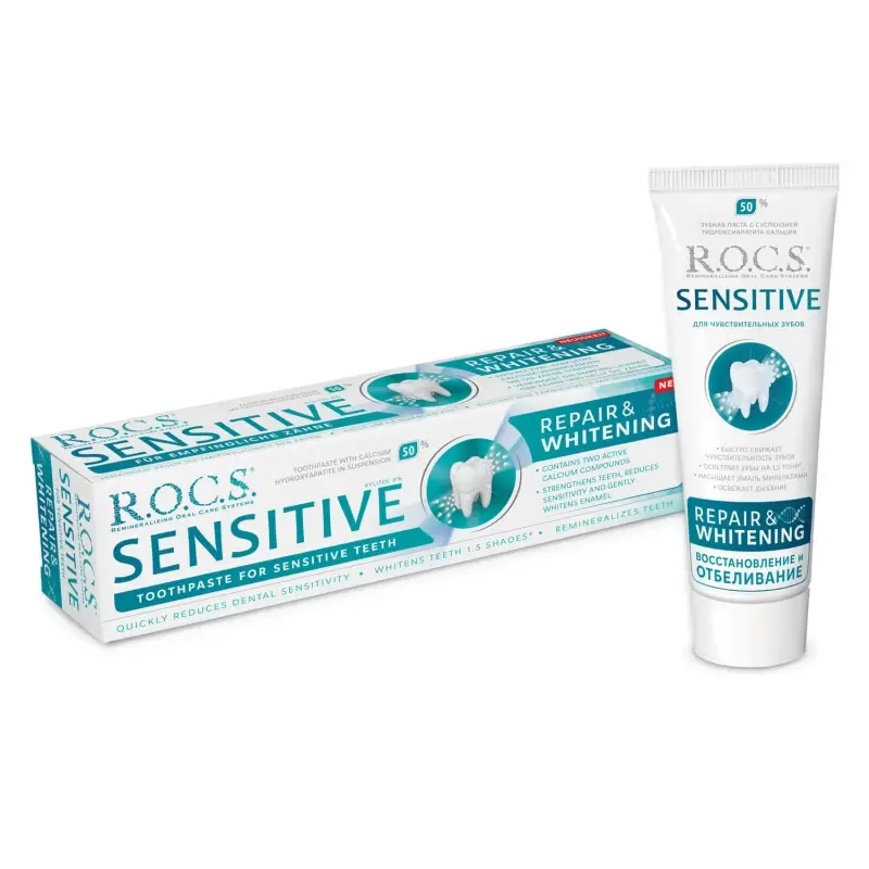 R.O.C.S SENSITIVE REPAIR & WHITENING T.P 75ML