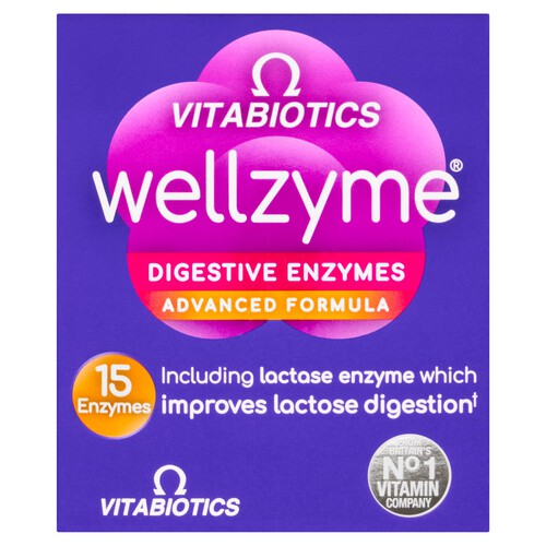 VITABIOTICS WELLZYME DIGESTIVE ENZYMES 15 ENZYME 60CAP