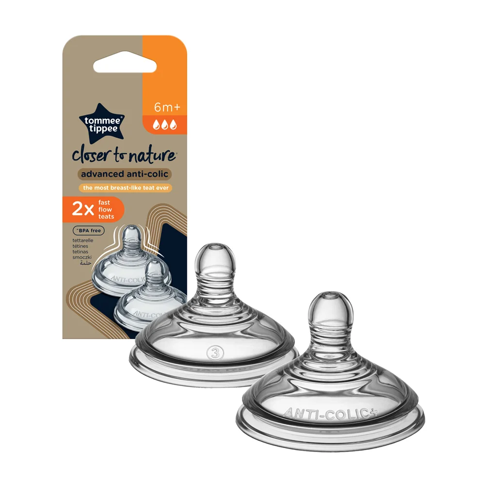 TOMMEE TIPPEE ADVANCED ANTI-COLIC TEAT 6M+ 2 TEATS - Image 2