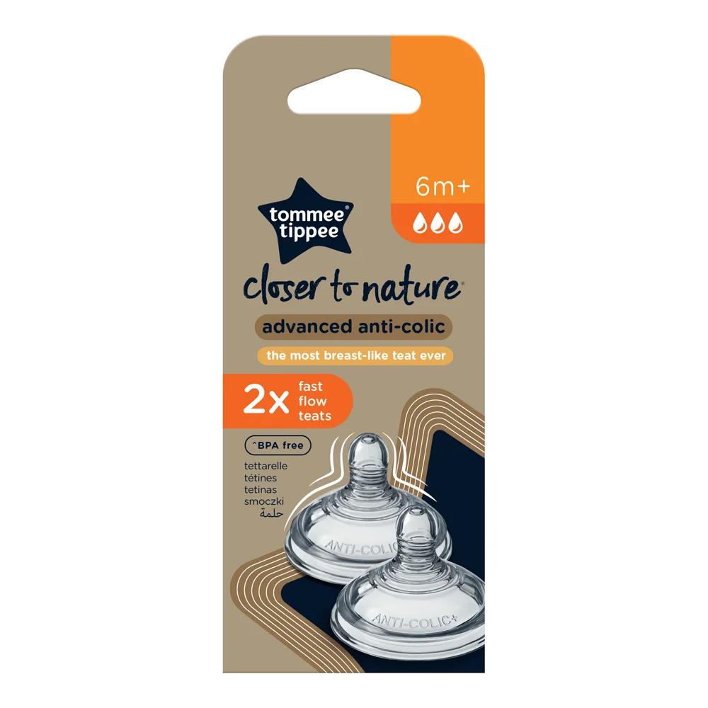 TOMMEE TIPPEE ADVANCED ANTI-COLIC TEAT 6M+ 2 TEATS