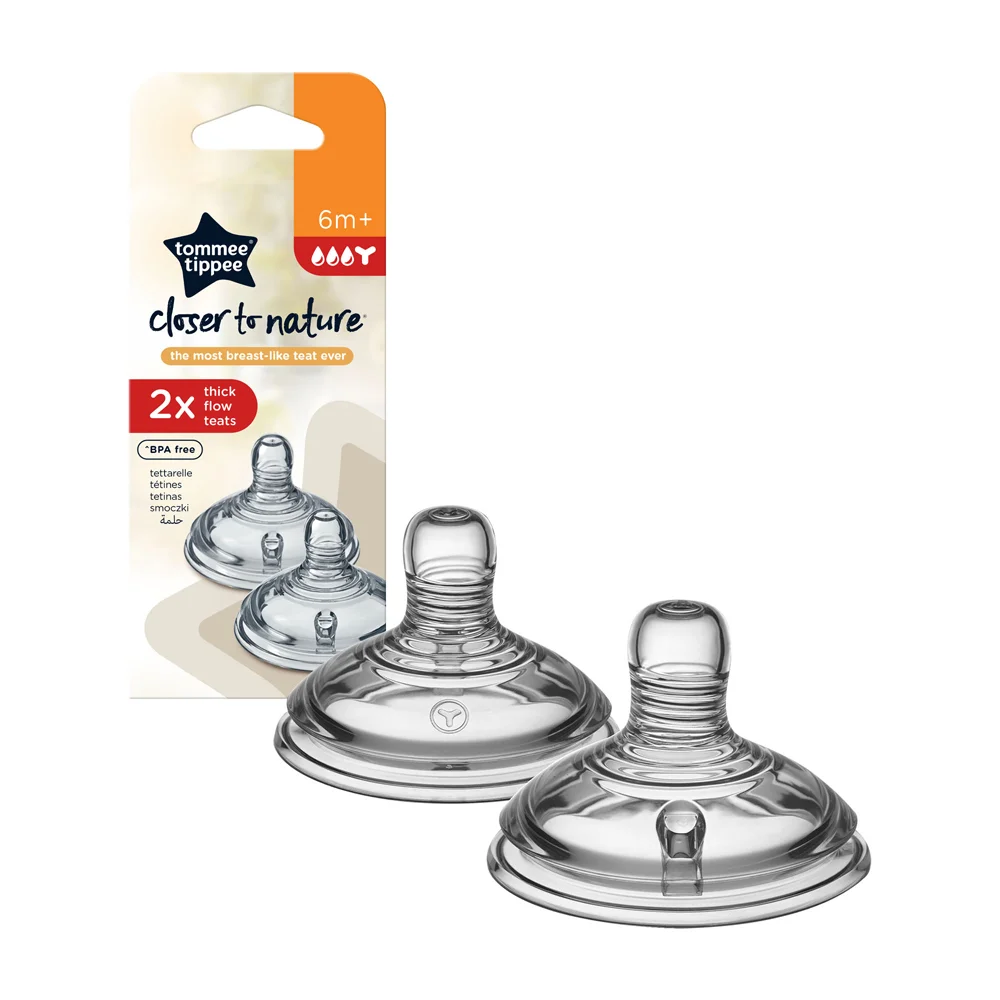 TOMMEE TIPPEE CLOSER TO NATURE TEAT 6M+ 2PCS - Image 2