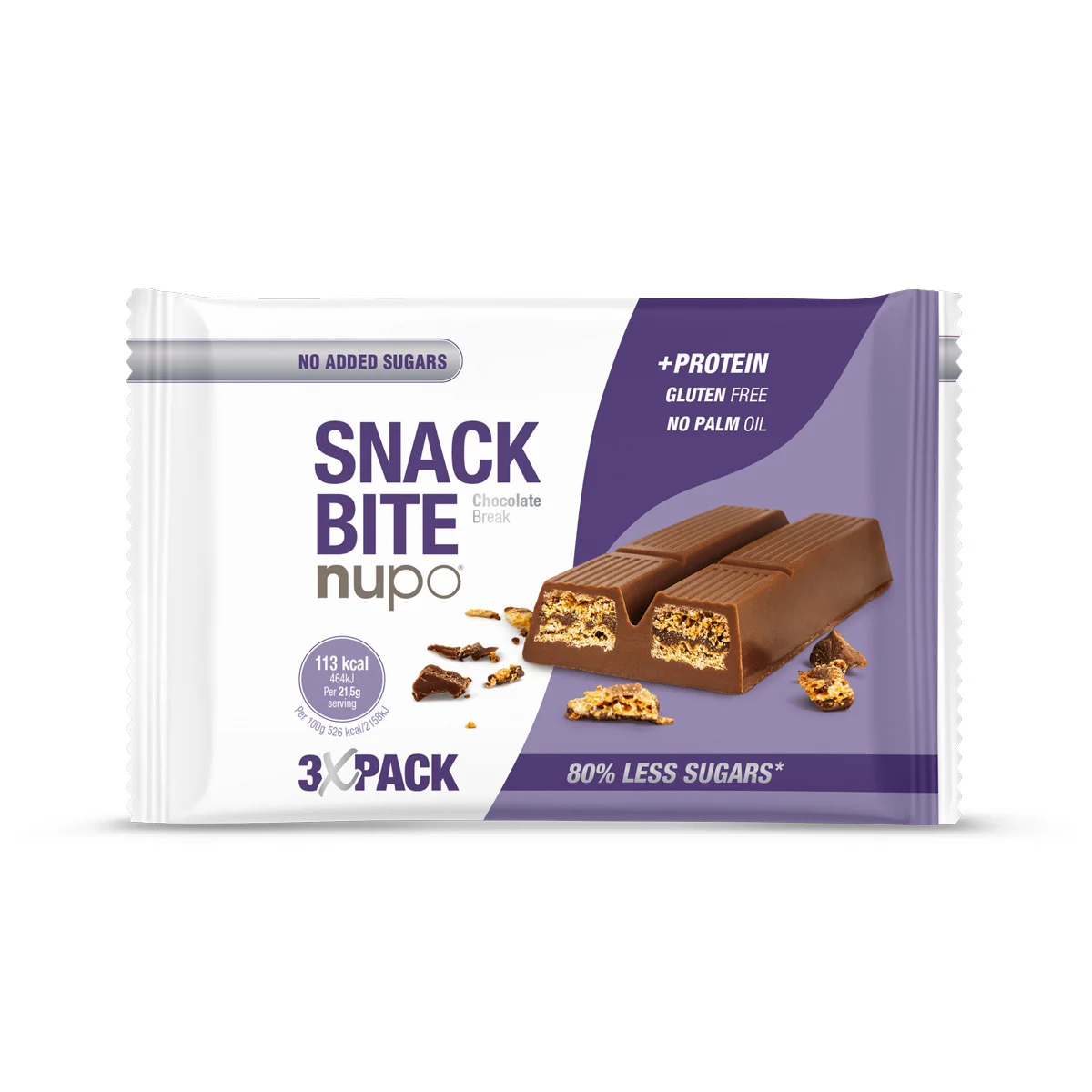 NUPO SNACK BITE CHOCOLATE BREAK PROTRIN BAR 21.5G