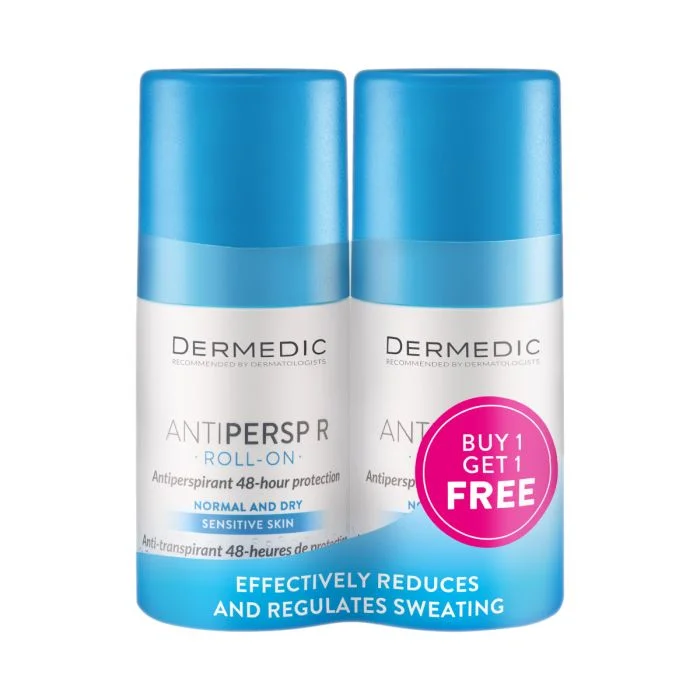 dermedic antipersp r sensitive skin roll on 60ml 1+1 free