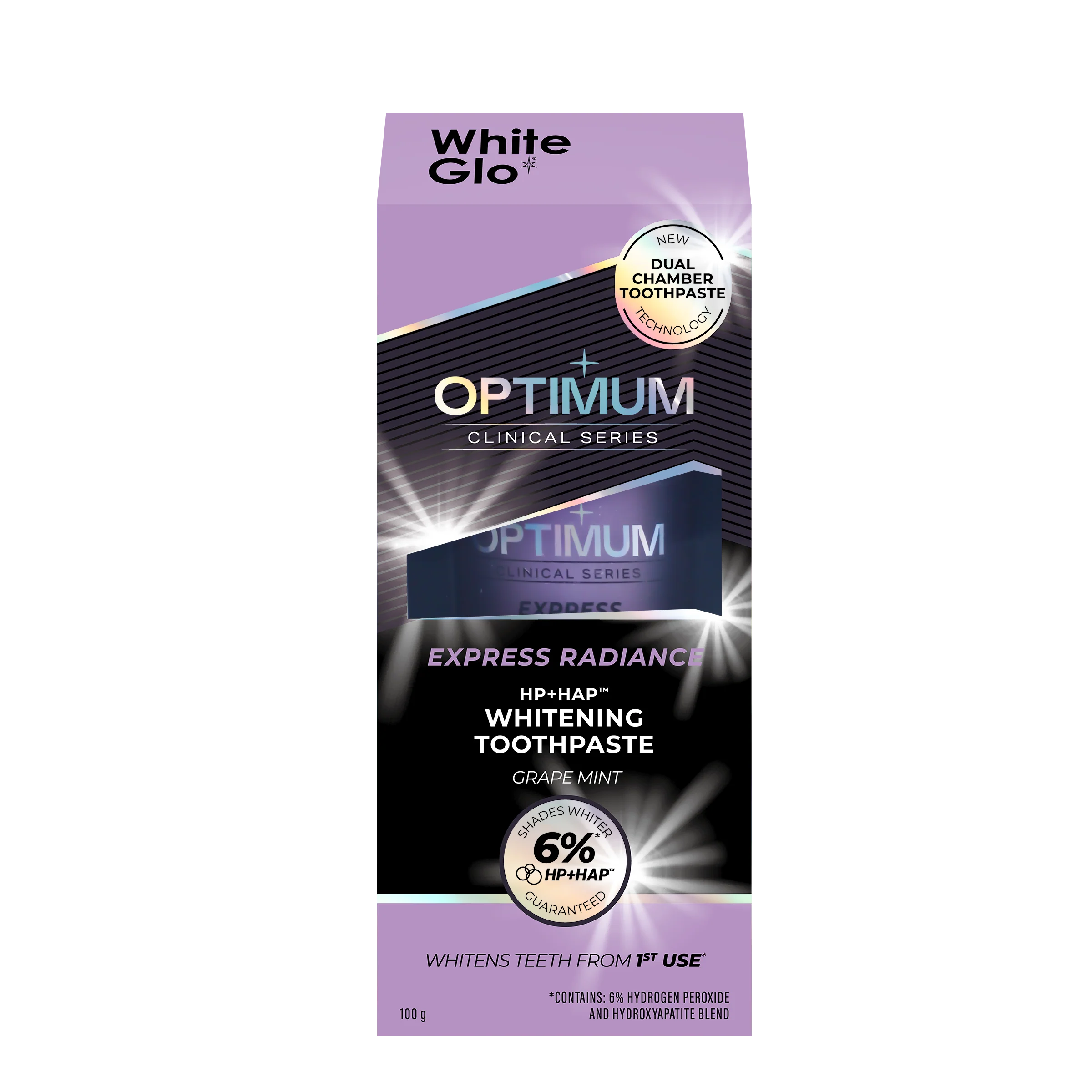 WHITE GLO OPTIMUM EXPRESS RADIANCE T.P 100G