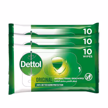 DETTOL ORIGINAL MINI WIPES 3PCS OFFER