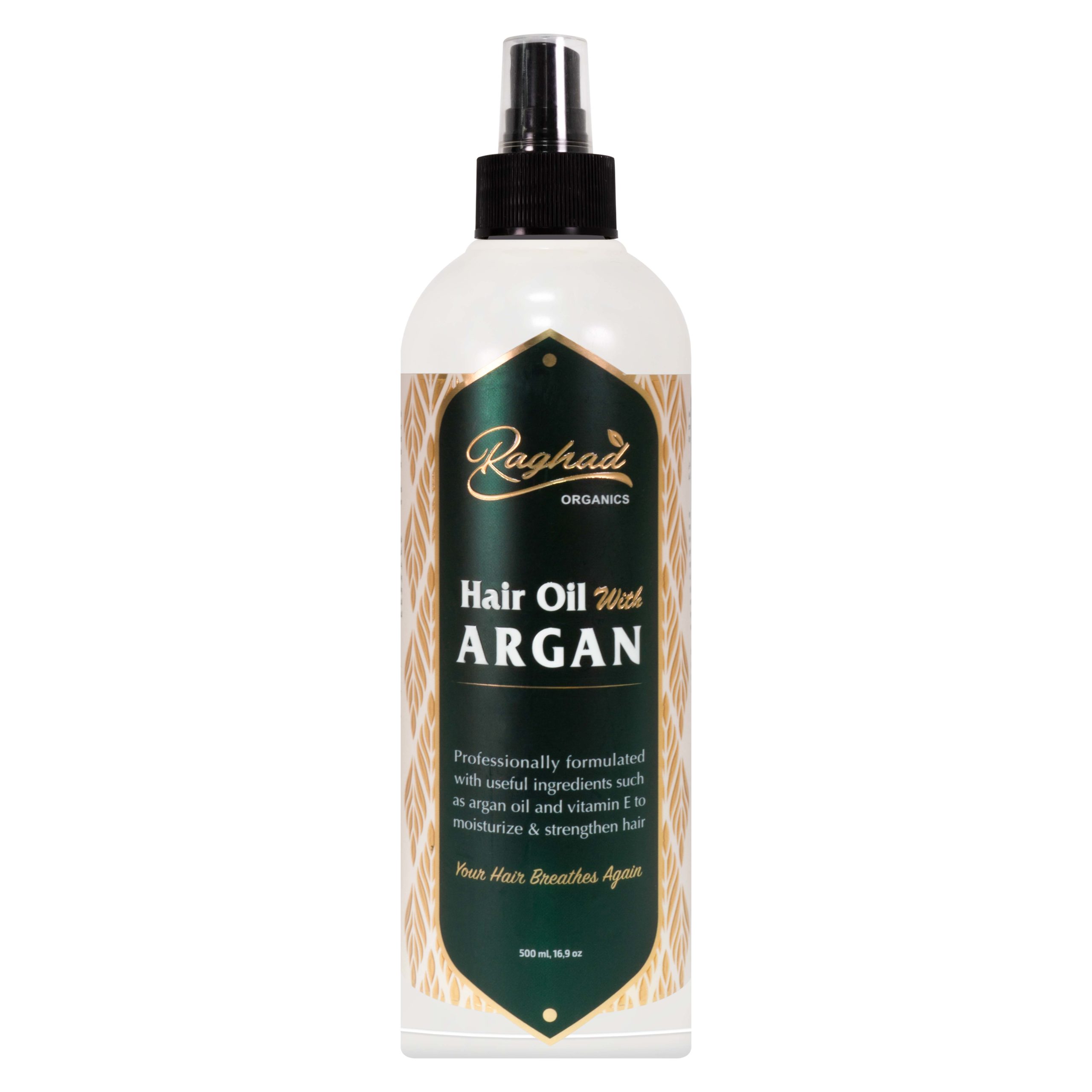 RAGHAD ORGANICS HAIR OIL WITH ARGAN 500ML