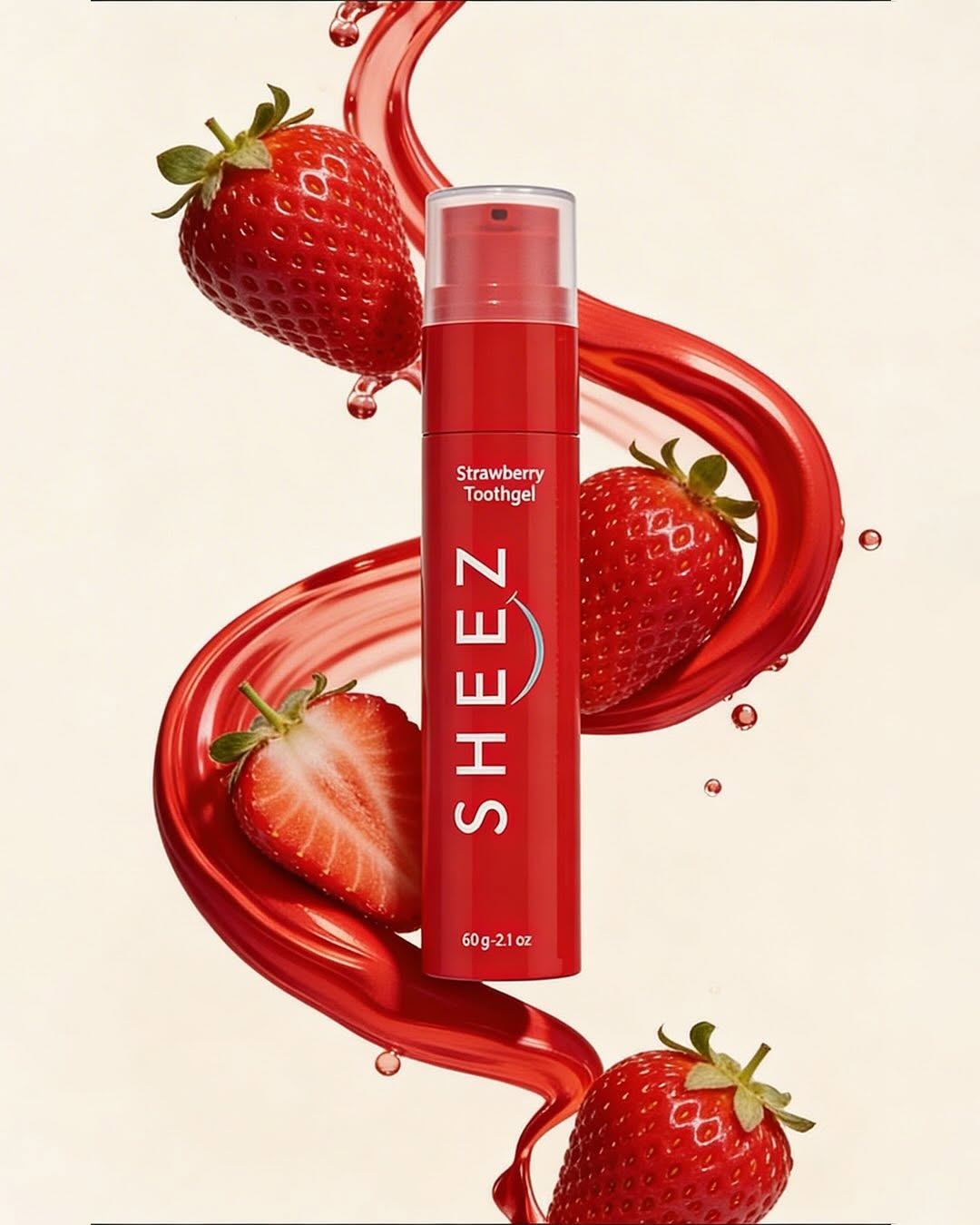 SHEEZ STRAWBERRY TOOTHGEL 60G - Image 2