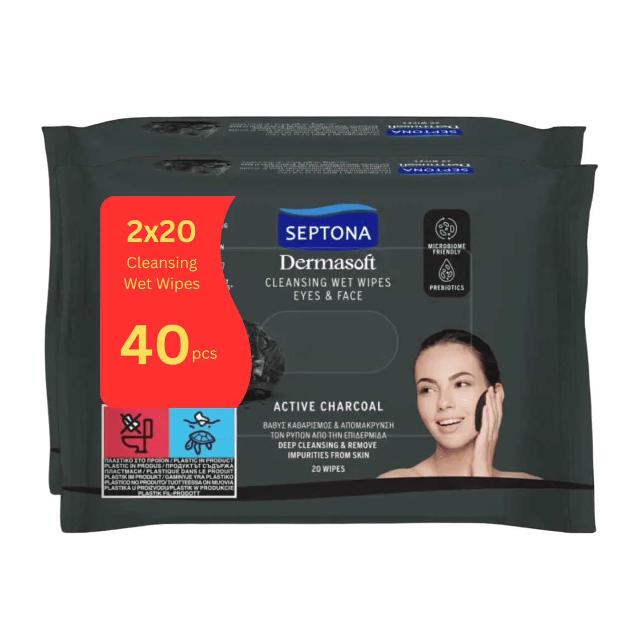SEPTONA DAILY CHARCOAL 2*20 PCS