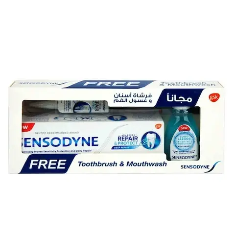 SENSODYNE REPAIR & PROTECT EXTRA FRESH OFFER T.P + T.B + M.W OFFER