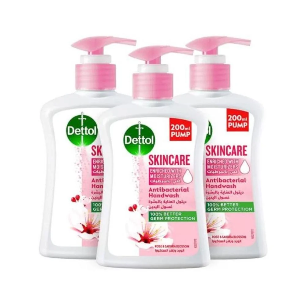 DETTOL SKINCARE LIQUID HAND WASH 200ML*3PCS OFFER