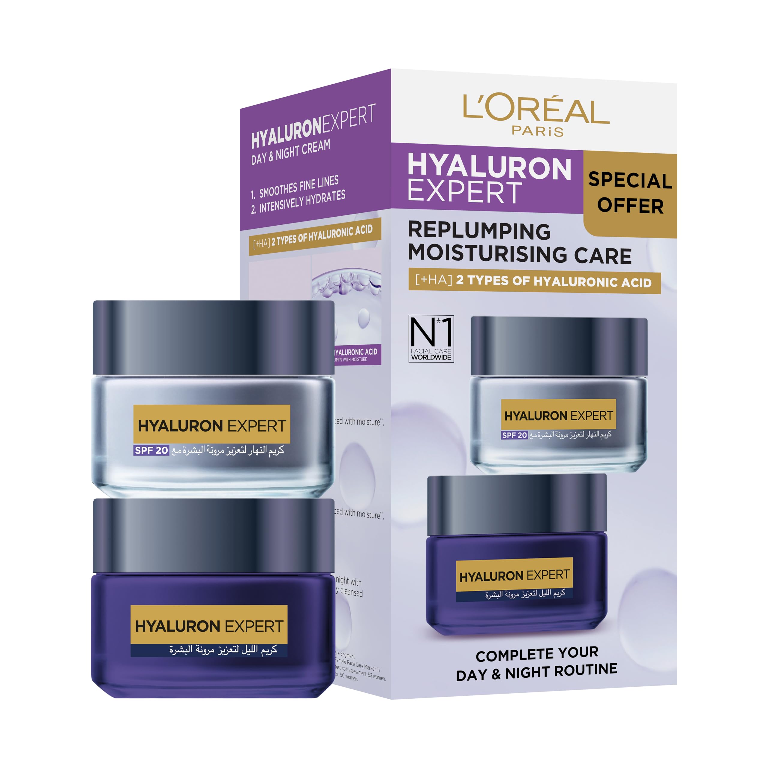 LOREAL HYALURON EXPERT OFFER NIGHT+DAY CREAM