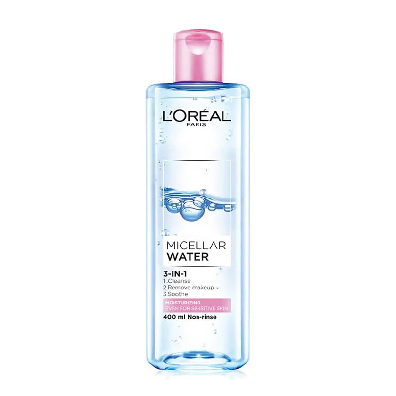 LOREAL MICELLAR WATER 3IN1 MOISTURIZING 400ML PINK