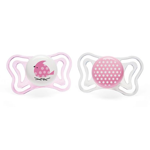 CHICCO PHYSIO FORMA LIGHT SOOTHER 2-6M PINK 2PCS - Image 4