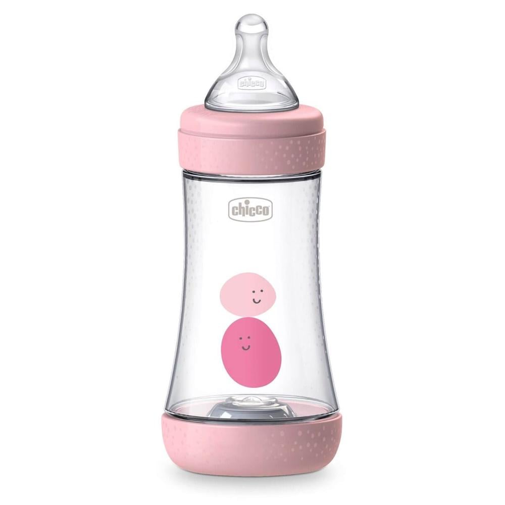 CHICCO 5 PERFECT INTUI-FLOW BOTTLE 2M+ 240ML PINK - Image 2