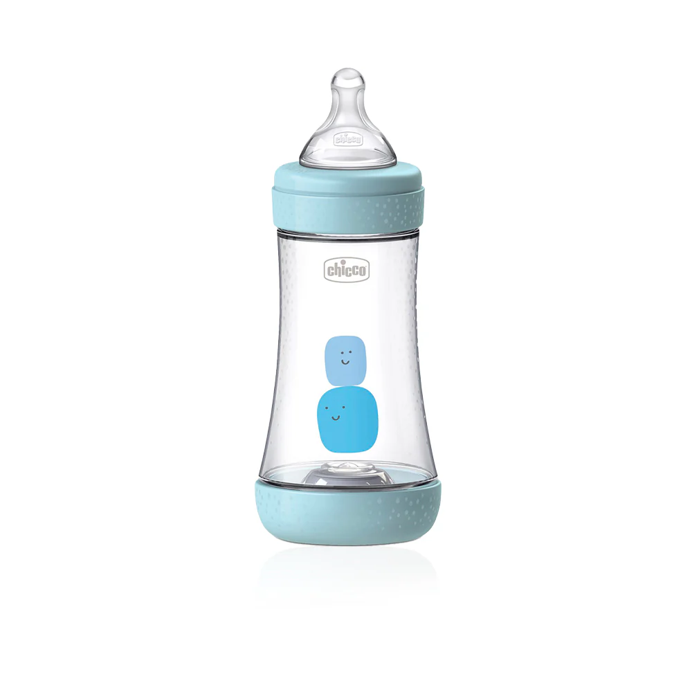 CHICCO 5 PERFECT INTUI-FLOW BOTTLE 2M+ FAST FLOW 240ML BLUE - Image 2