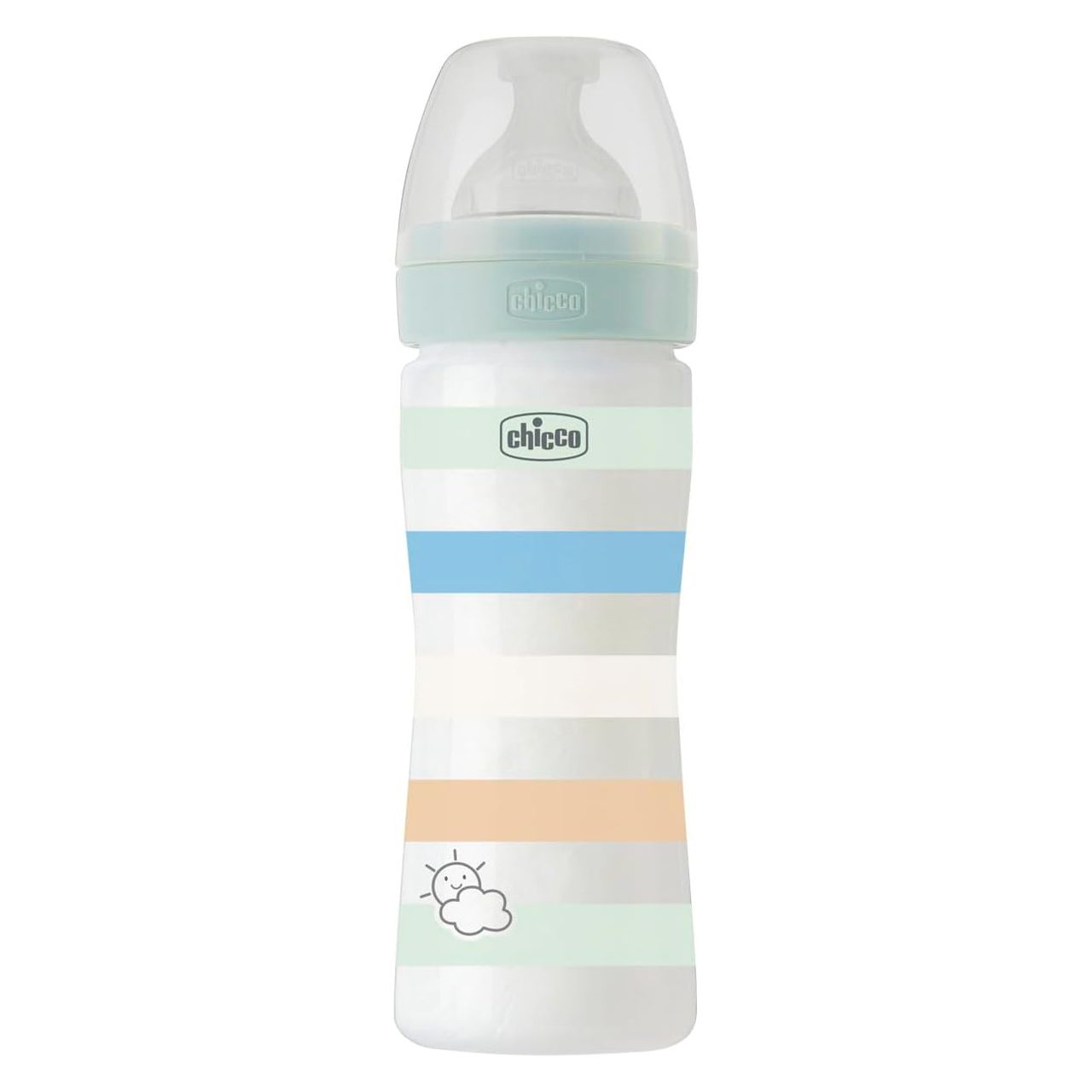 CHICCO WELL-BEING MEDUIM FLOW COLORS BOTTLE 2M+ 250ML GREEN