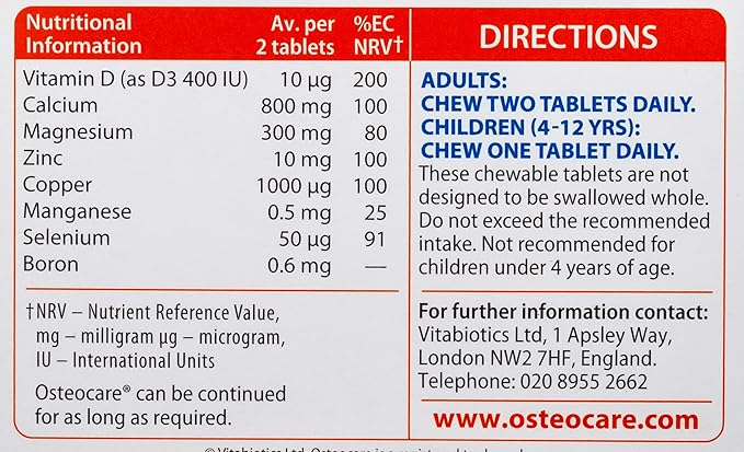 VITABIOTICS OSTEOCARE ORIGINAL 30TAB - Image 3