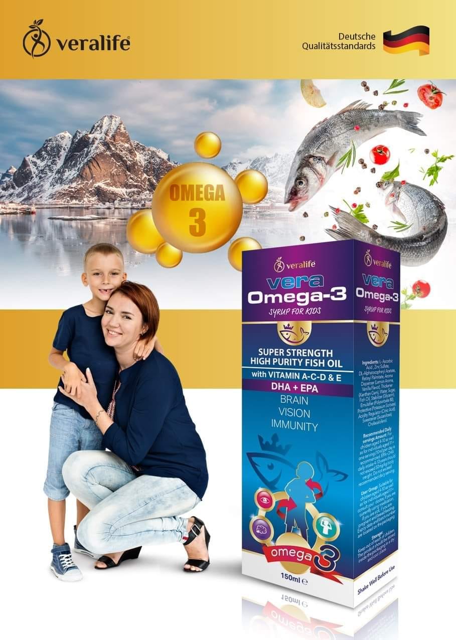 VERA OMEGA-3 WITH ORANGE FLAVOR SYR 150ML - Image 2