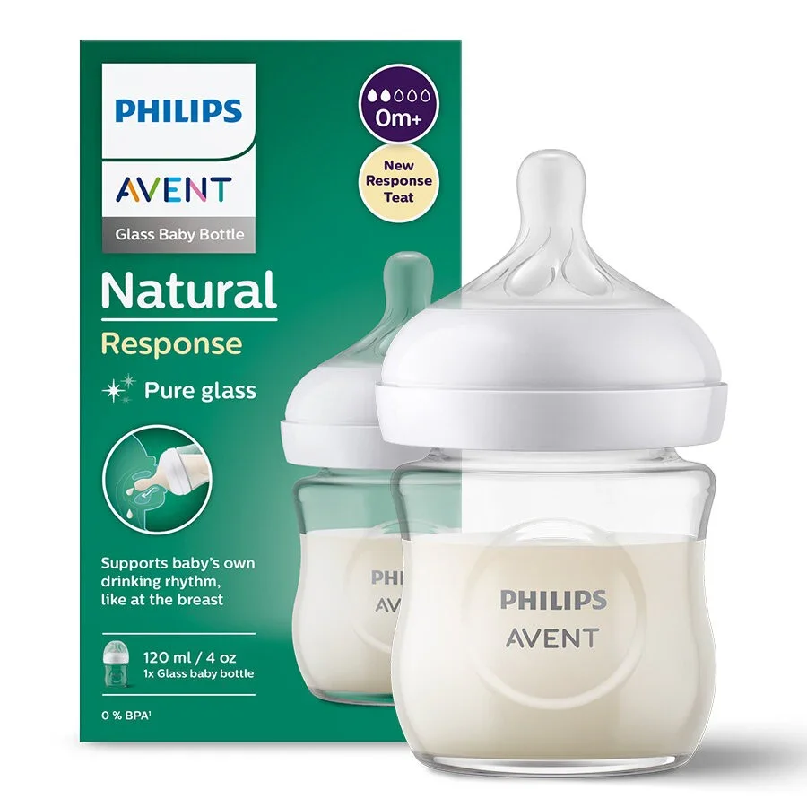 AVENT NATURAL RESPONSE GLASS BOTTLE 120ML