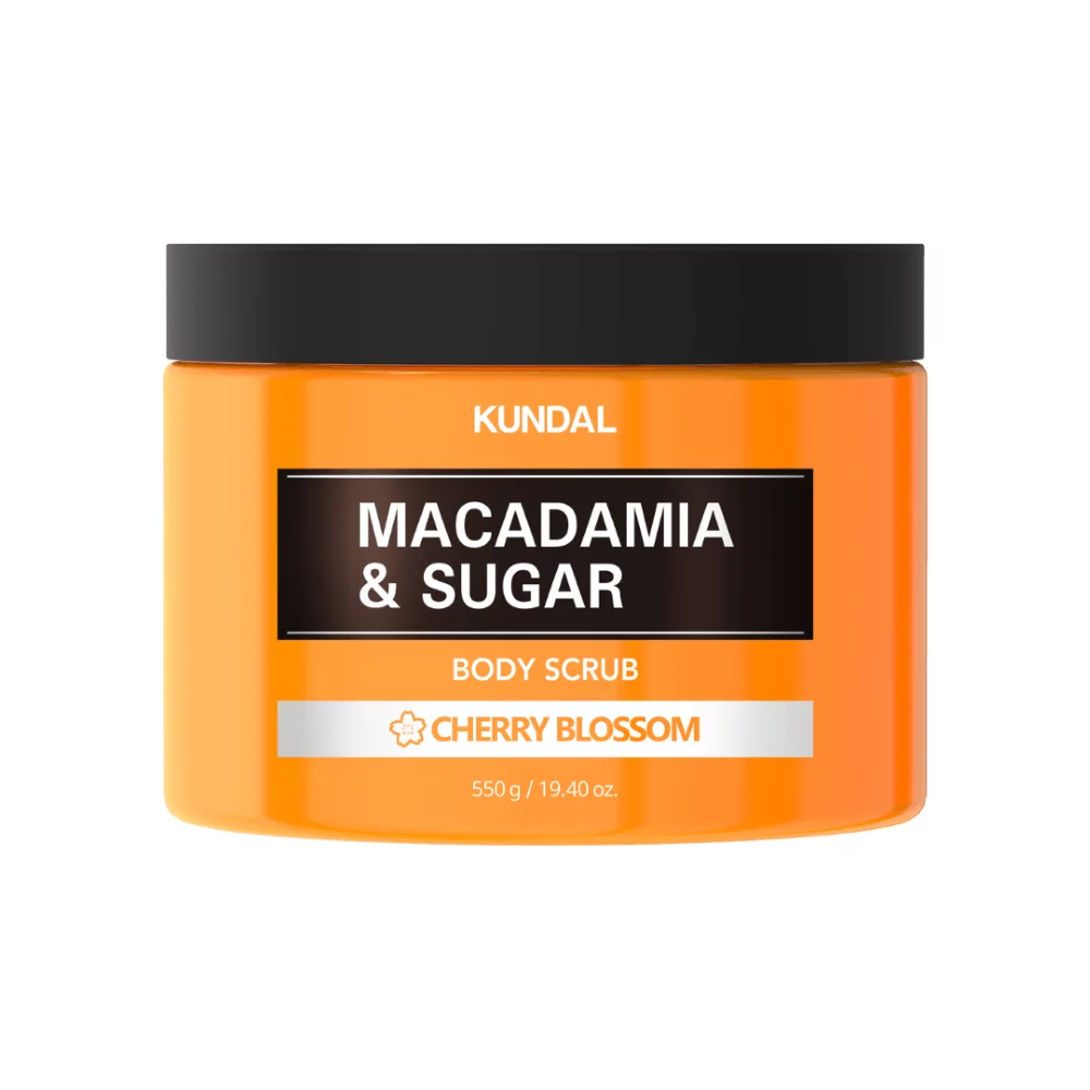 KUNDAL MACADAMIA& SUGAR CHERRY BLOSSOM BODY SCRUB 550G