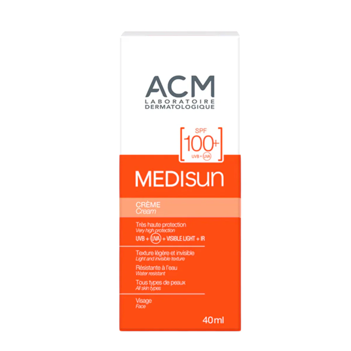 acm medisun sunscreen tinted cream spf100+ 40ml