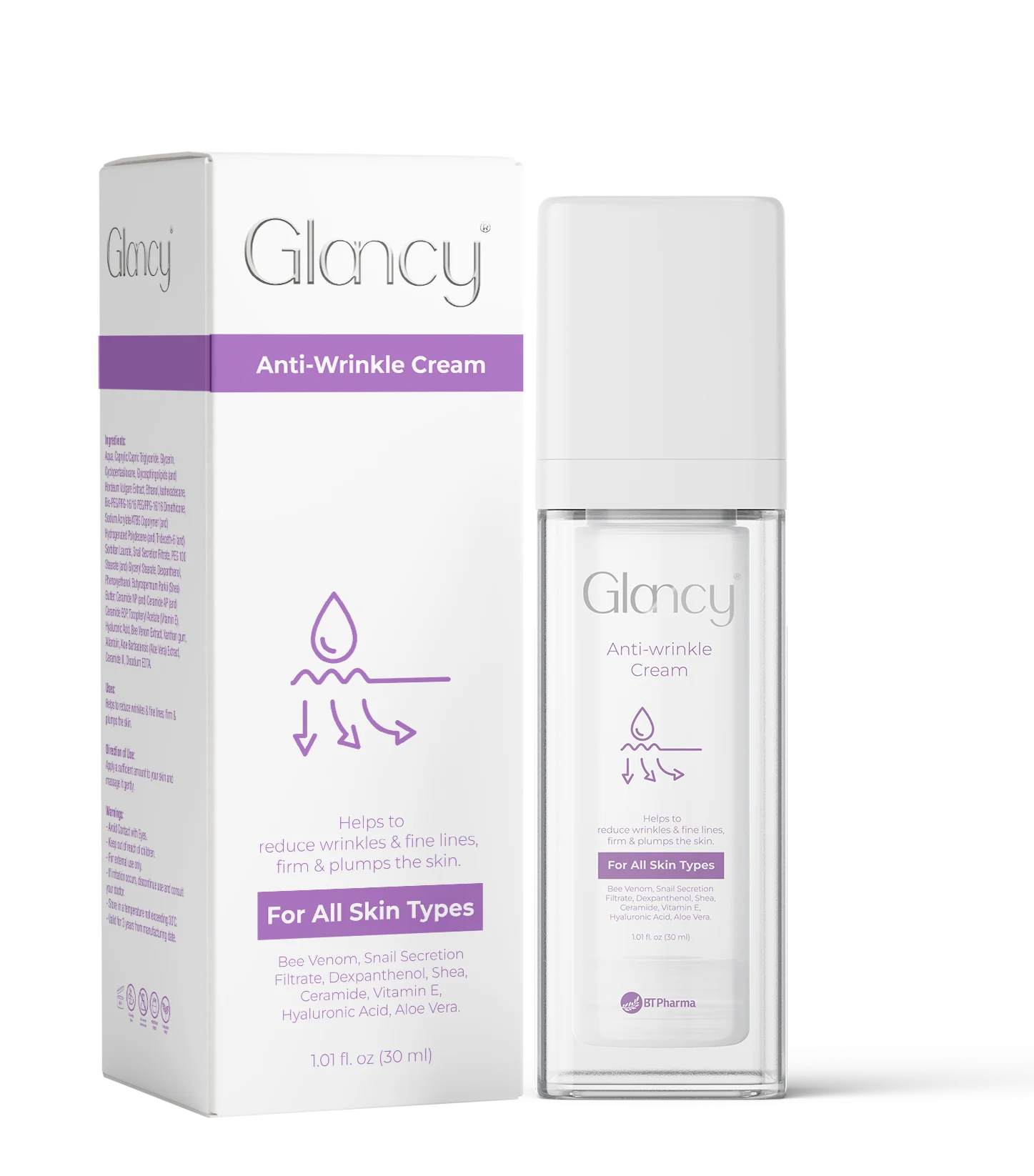 GLANCY ANTI WRINKLE CREAM 30ML