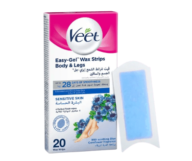 VEET HAIR REMOVER WAX STRIPS FOR SENSITIVE SKIN 20PCS - Image 2