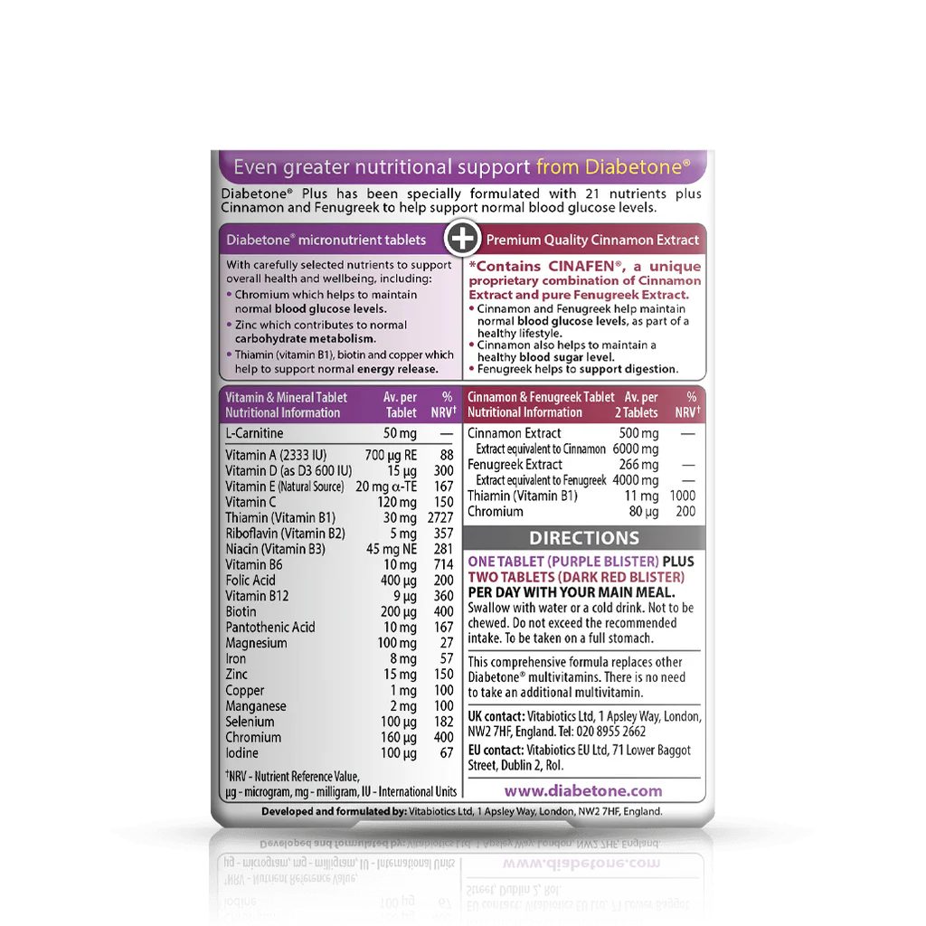 VITABIOTICS DIABETONE PLUS 48TAB - Image 2