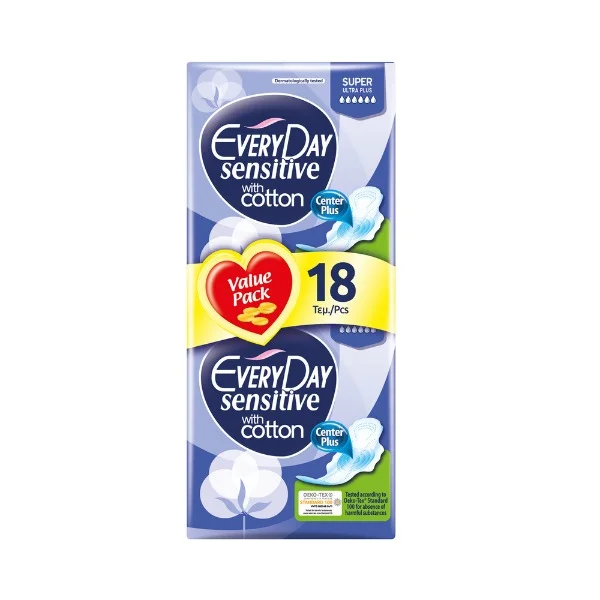 EVERYDAY SENSITIVE WITH COTTON SUPER ULTRA PLUS 18PCS