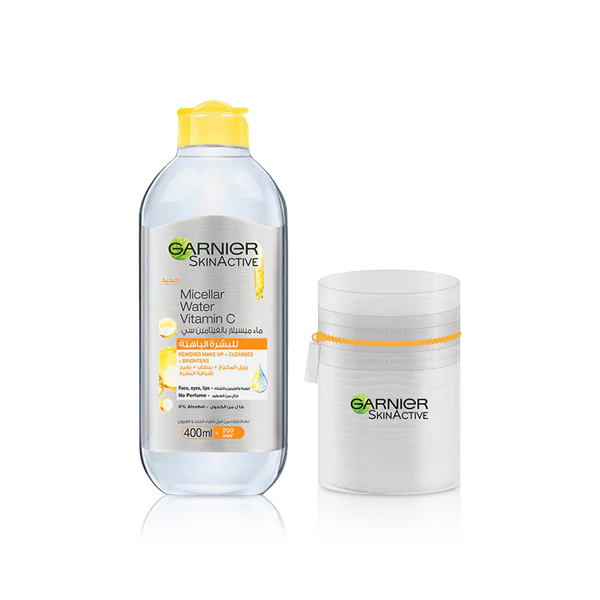 GARNIER MICELLAR CLEANSING VITAMIN C 400ML + COTTON - Image 2