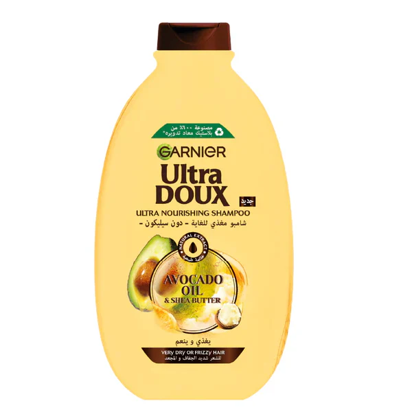 GARNIER ULTRA DOUX AVOCADO OIL & SHEA BUTTER SHAMPOO 600ML