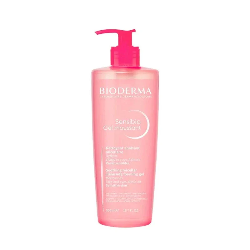 BIODERMA SENSIBIO GEL MOUSSANT 500ML-PINK