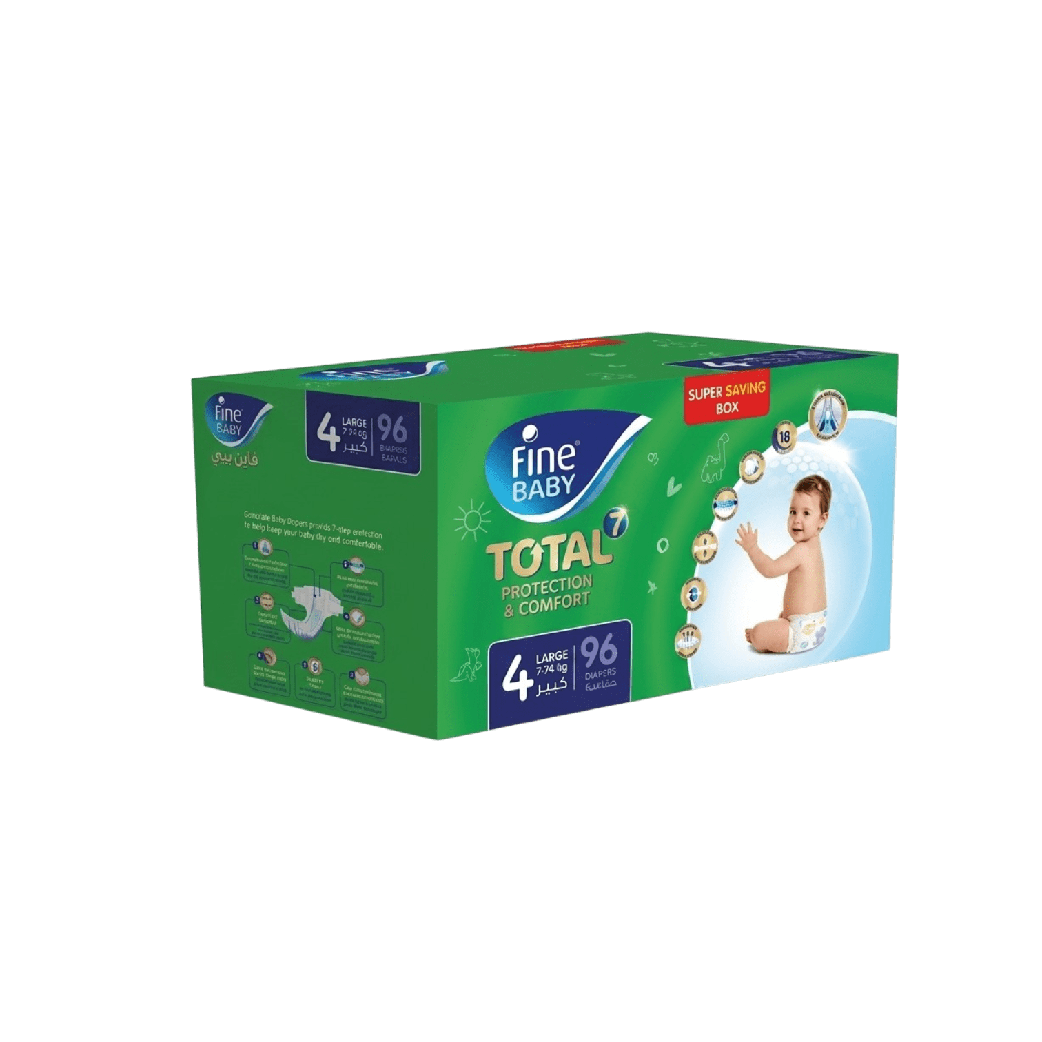 FINE BABY 4 DOUBLE MEGA PACK 96DIAPERS