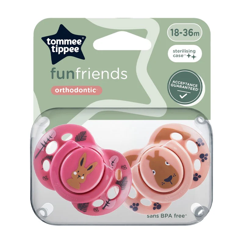 TOMMEE TIPPEE FUN FRIENDS SOOTHER 18-36 M 2PCS