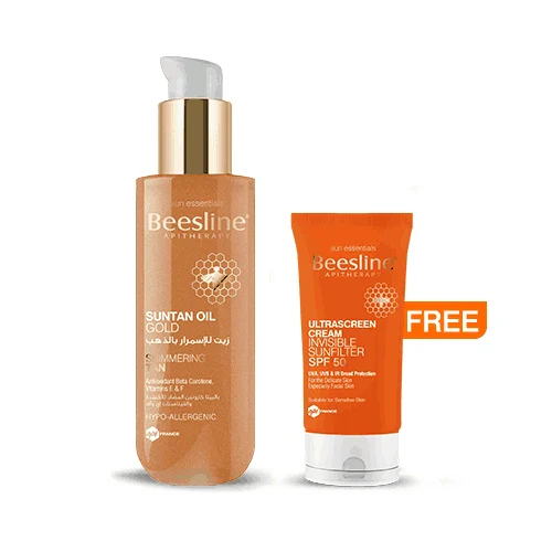 BEESLINE SUNTAN OIL GOLD + SUNSCREEN ULTRA CREAM SPF50+ OFFER