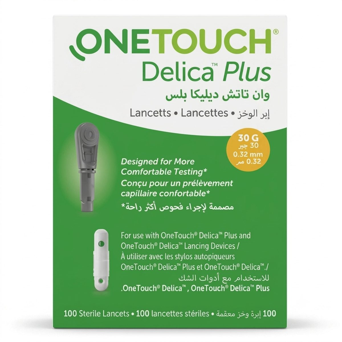 ONETOUCH DELICA PLUS 30G 0.32MM 100 LANCET