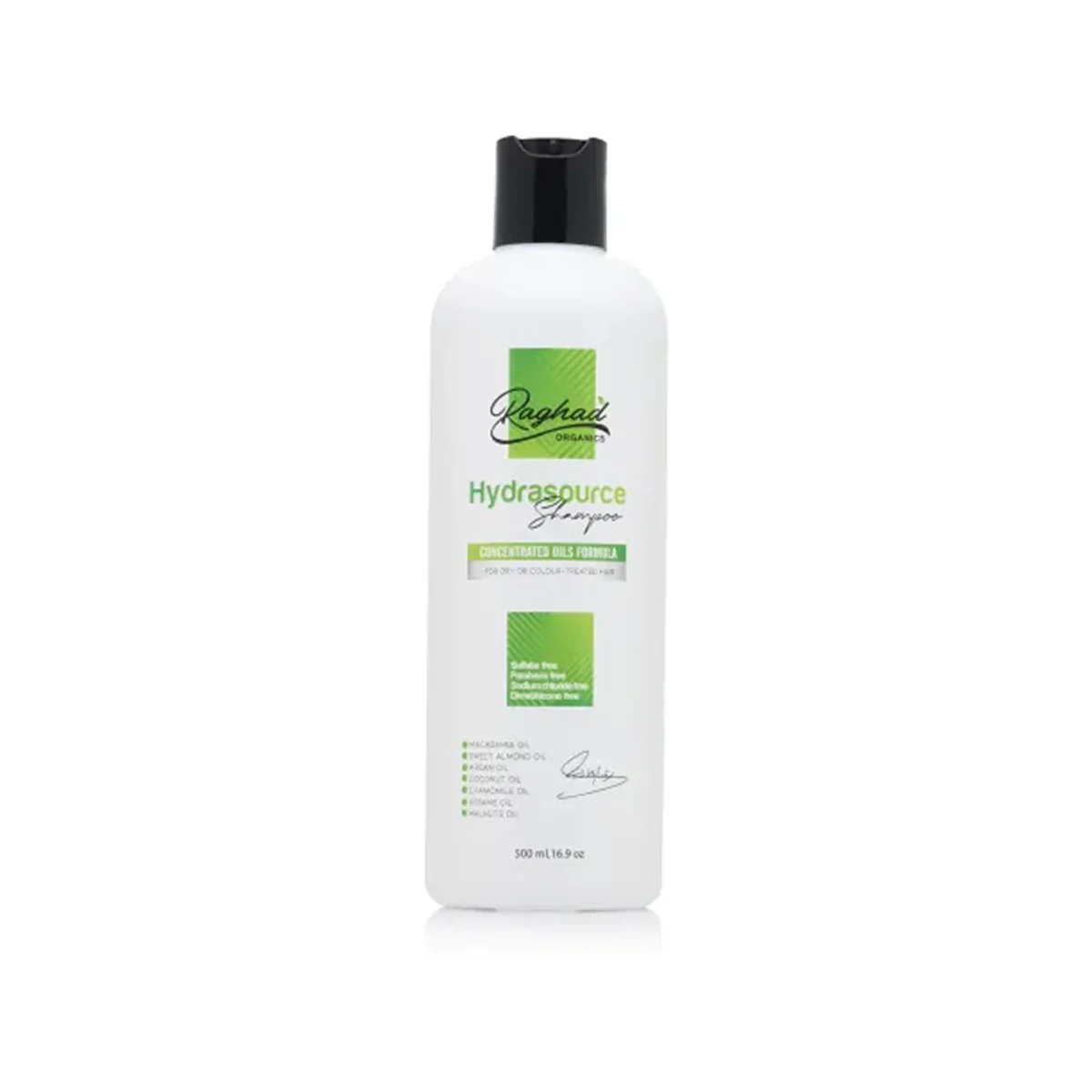 RAGHAD ORGANICS HYDRASOURCE WHITE SHAMPOO 500ML