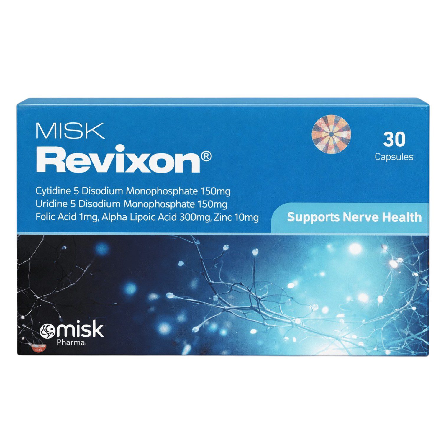 MISK PHARMA REVIXON SUPPORTS NERVE HEALTH 30CAP