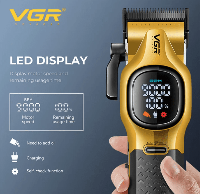 VGR HAIR TRIMMER V-886C GOLD ق/ص - Image 2