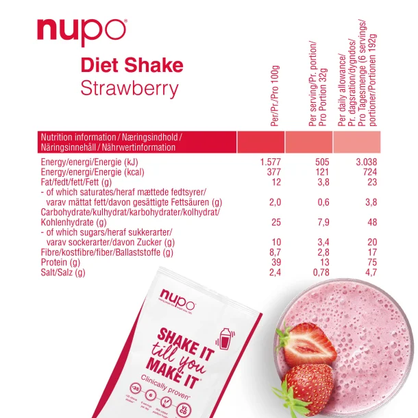 NUPO SHAKE IT STRAWBERRY POWDER 32G - Image 3